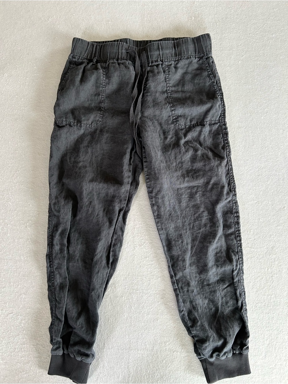 Caslon Black Linen Women’s Casual Jogger Pants- Size S